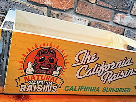 カリフォルニア レーズン グッズ アメリカン雑貨 CALIFORNIA RAISINS WOODEN CRATE ドリンクケース 工具箱 小物入れ 収納 置物 棚 ラック インテリア ディスプレイ