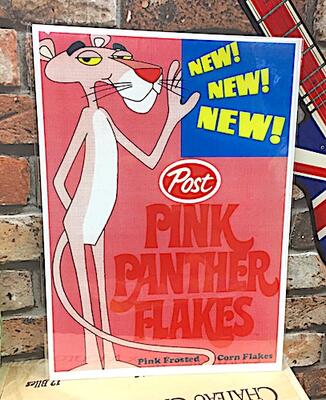 ピンクパンサー 父の日ギフト Pink Panther 壁飾り La0003 アメリカン雑貨 台紙付きポスター グッズ 直送商品