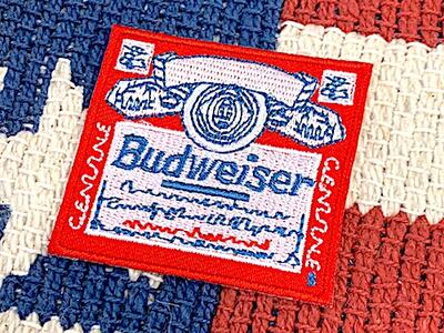 アメリカン雑貨 ワッペン アップリケ Budweiser バドワイザー スーパーセール アイロンパッチ BEER ファッション小物 カスタマイズ 発売モデル ビール