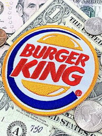 アメリカン雑貨 ワッペン アップリケ アイロンパッチ BURGER KING バーガーキング ハンバーガー ファッション小物 カスタマイズ