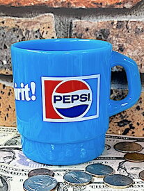 アメリカン雑貨 スタッキング マグカップ PEPSI ペプシコーラ LIGHT BLUE コップ グラス アウトドア