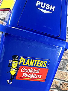 �~�X�^�[ �s�[�i�b�c �O�b�Y �A�����J���G�� �_�X�g�{�b�N�X �S�~�� 20L Mr.PEANUTS PLANTERS NAVY �傫�� �t�^�t�� DUST BOX �X�� �K���[�W �f�B�X�v���C