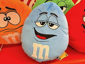 m&m's グッズ アメリカン雑貨 エムアンドエムズ ラウンドクッション BLUE 枕 ギフト プレゼント