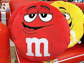 m&m's グッズ アメリカン雑貨 エムアンドエムズ ラウンドクッション RED 枕 ギフト プレゼント