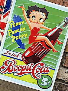 xeB ObY AJG 䎆t|X^[ Betty Boop Boopsi Cola Ǐ X K[W fBXvC