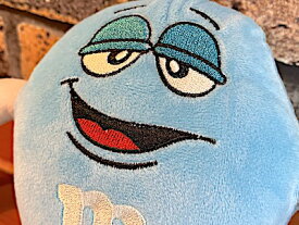 m&m's グッズ アメリカン雑貨 エムアンドエムズ プラッシュ BLUE クッション ぬいぐるみ