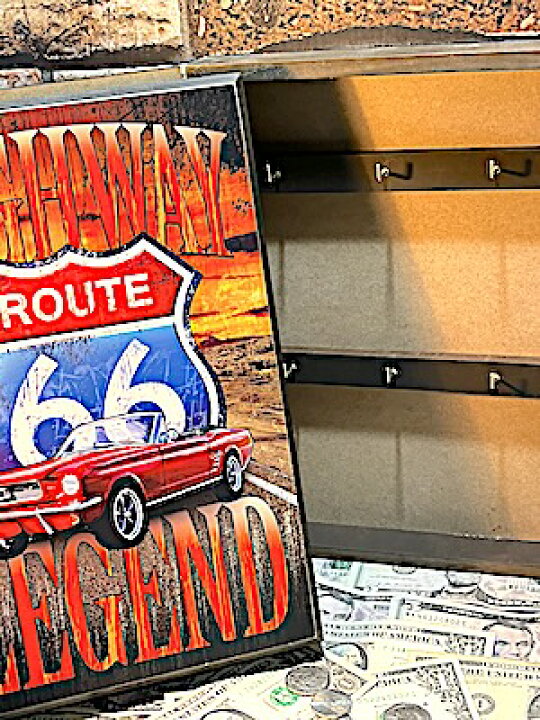 楽天市場】ROUTE66 グッズ アメリカン雑貨 キーボックス ルート66 