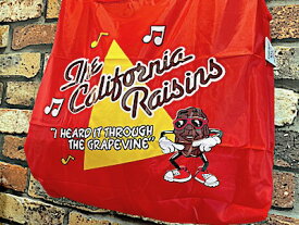 エコバッグ アメリカン雑貨 SHOPPING ECO BAG California RAISIN RED 折り畳み コンパクト ショッピングバッグ トートバッグ ショルダーバッグ ランチバッグ アウトドア カリフォルニアレーズン