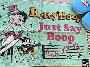 ベティちゃん グッズ コットンフロアマット アメリカン雑貨 Betty boop DANCER ラグ カーペット 玄関マット 店舗 ガレージ ディスプレイ