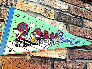AJG PENNANT yig California Raisins JtHjA[Y GREEN |X^[ tbO  Ŕ Ǌ| X K[W fBXvC pu o[ ObY