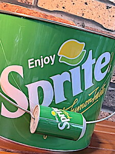 アメリカン雑貨 Sprite ティンバケツ DUST BOX ダストボックス アウトドア ガーデニング ゴミ箱 収納 パブ バー グッズ 店舗 ガレージ ディスプレイ スプライト