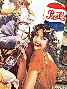 AJG uLŔ PEPSI COLA Girl yvVR[ |X^[ A[g A4TCY ^TC Ǐ pu o[ X K[W fBXvC