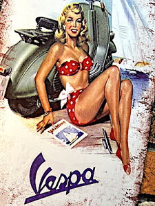 AJG uLŔ Vespa PIN-UP xXp oCN |X^[ A[g A4TCY ^TC Ǐ pu o[ X K[W fBXvC
