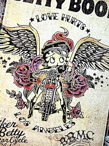 xeB ObY AJG 䎆tBe[W|X^[ STCY Betty Boop BIKE X K[W fBXvC Ǐ