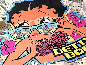 �x�e�B����� �O�b�Y ���[�W �T�C�Y �_�C�J�b�g �X�e�b�J�[ AMERICAN WALL STICKER M�T�C�Y Betty Boop SUNGLASS �h�� �f�J�[�� �� �o�C�N ���O