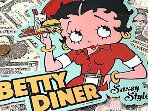 �x�e�B����� �O�b�Y ���[�W �T�C�Y �_�C�J�b�g �X�e�b�J�[ AMERICAN WALL STICKER M�T�C�Y Betty Boop DINER �h�� �f�J�[�� �� �o�C�N ���O