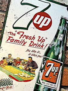 �A�����J���G�� �u���L�Ŕ� 7up Fresh Up Family Drink �Z�u���A�b�v �|�X�^�[ �A�[�g A4�T�C�Y ���^���T�C�� �Ǐ��� �p�u �o�[ �X�� �K���[�W �f�B�X�v���C
