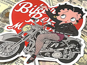 �x�e�B����� �O�b�Y ���[�W �T�C�Y �_�C�J�b�g �X�e�b�J�[ AMERICAN WALL STICKER M�T�C�Y Betty Boop BIKER �h�� �f�J�[�� �� �o�C�N ���O