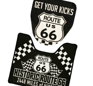 ROUTE66 �O�b�Y �A�����J���G�� TOILET MAT & LID COVER ���[�g66 �g�C���}�b�g&�W�J�o�[ �E�H�b�V�����b�g ���p �X�� �K���[�W �f�B�X�v���C
