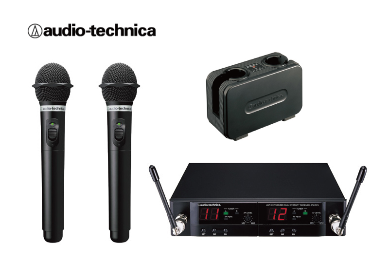 オーディオ機器 その他 カラオケ機器 レシーバー+ワイヤレスマイク+マイクスタンド audio 