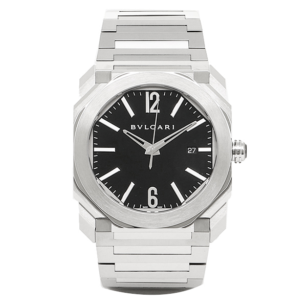 BVLGARI 時計 メンズ ブルガリ BGO41BSSD 定番のお歳暮 冬ギフト 102031 ブラック オクト 腕時計 ウォッチ 自動巻き 流行のアイテム シルバー
