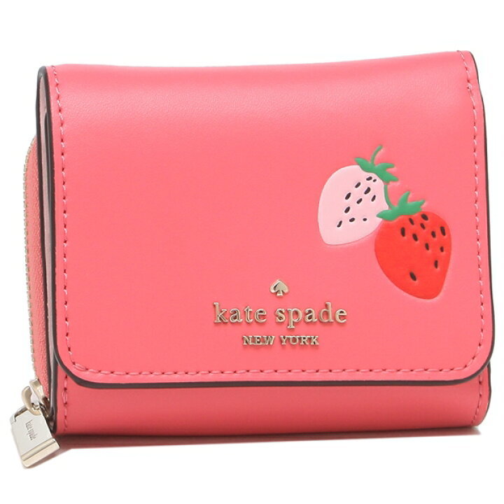 kate spade ピンク 三つ折財布