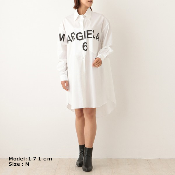 楽天市場】MM6 Maison Margiela シャツ ポプリン シャツワンピース 