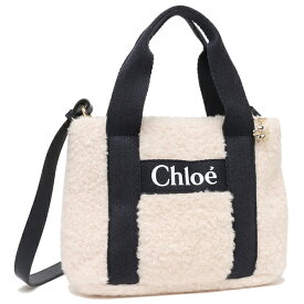 CHLOE ハンドバッグ ショルダーバッグ キッズ ロゴ オフホワイト ネイビー キッズ クロエ C10323 N78