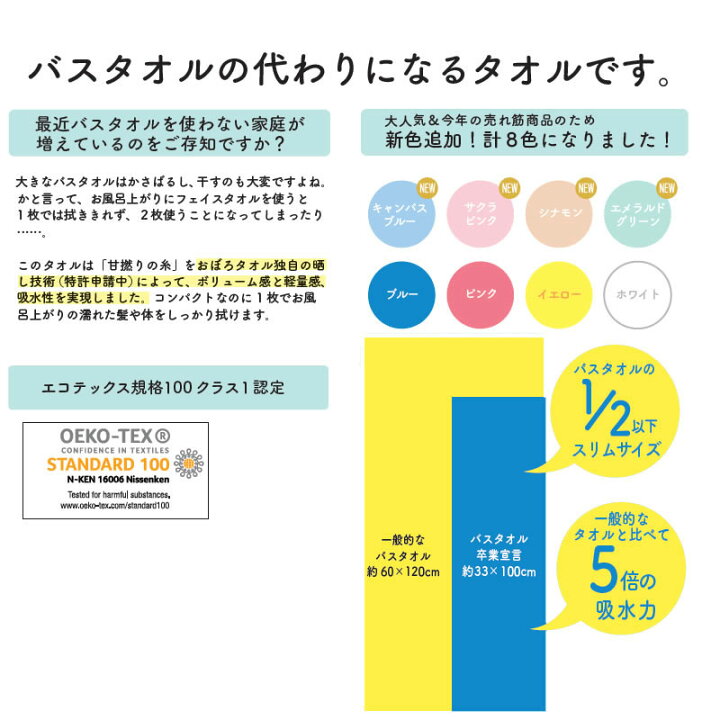 楽天市場】バスタオル卒業宣言 【約33×100cm】綿100% おぼろタオル ロングフェイスタオル ミニバスタオル 日本製 吸水力約5倍ふわふわ やらわかい バスタオル ふんわり ハンガー干し 小さめ : 激安問屋1番お得 楽天市場】バスタオル卒業宣言 【約33×100cm】綿100% おぼろタオル ロングフェイスタオル ミニバスタオル 日本製 吸水力約5倍ふわふわ やらわかい バスタオル ふんわり ハンガー干し 小さめ : 激安問屋1番お得