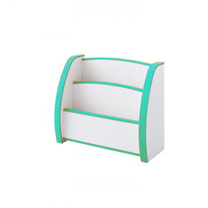 【クーポン配布中】ソフト素材キッズファニチャーシリーズ★絵本ラック★【biblio】ビブリオ★スリムタイプ★グリーン