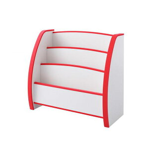 【ポイント20倍】ソフト素材キッズファニチャーシリーズ★絵本ラック★【biblio】ビブリオ★トールタイプ★レッド