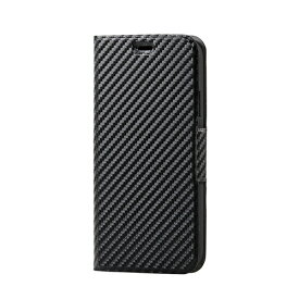 【クーポン配布中】エレコム iPhone 11 ソフトレザーケース 磁石付 薄型 カーボン調(ブラック) PM-A19CPLFUCB