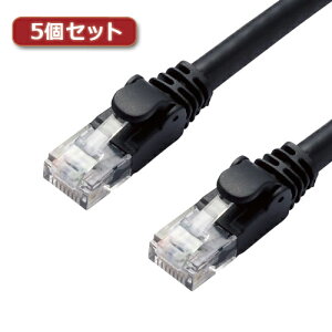 �y�|�C���g20�{�z5�Z�b�g�G���R�� LAN�P�[�u��/CAT6A/�X�^���_�[�h/3m/�u���b�N LD-GPA/BK3X5