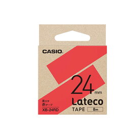 【ポイント20倍】（まとめ） ラベルライター　Lateco カシオ 赤 XB-24RD 4549526701962 1個【×10セット】