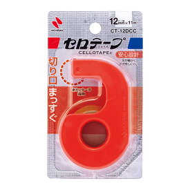 【マラソンでP最大49倍】（まとめ） セロテープ［R］　小巻カッターつき　まっすぐ切れるタイプ ニチバン クリムゾンレッド CT-12DCC 4987167094683 ●テープ寸法：幅12mm×長11m 1個【×40セット】