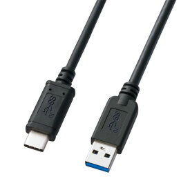 【スーパーSALEでポイント最大46倍】サンワサプライ USB3.1 Gen2 Type C-Aケーブル(ブラック・0.5m) KU31-CA05