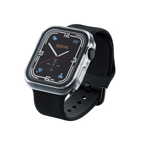 【ポイント20倍】エレコム Apple Watch45mm用フルカバーケース プレミアムガラス 高透明 AW-21AFCGCR