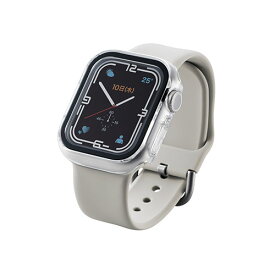 【ポイント20倍】エレコム Apple Watch41mm用フルカバーケース プレミアムガラス 高透明 AW-21BFCGCR