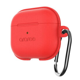 【ポイント20倍】araree ソフトケース for AirPods (第3世代) POPS レッド AR22185AP3RD