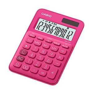 【クーポン配布中】カシオ計算機 カラフル電卓 ミニジャストタイプ ビビットピンク MW-C20C-RD-N