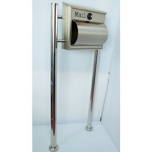 【クーポン配布中】【送料無料】郵便ポスト 郵便受け 錆びにくい メールボックス スタンドタイプ シルバー色 ステンレスポスト(silver)