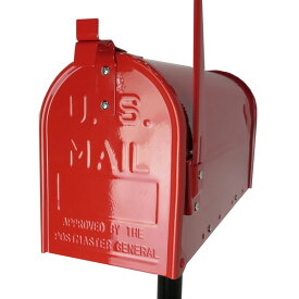 【クーポン配布中】【送料無料】郵便ポスト 郵便受け USメールボックススタンドタイプお洒落なレッド色ポスト(red)