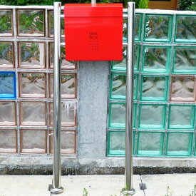 【クーポン配布中】【送料無料】郵便ポスト郵便受けメールボックス大型メール便スタンドタイプ型マグネット付きレッド赤色ポスト(red)