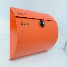 【クーポン配布中】【送料無料】郵便ポスト郵便受けメールボックス壁掛けオレンジ色プレミアムステンレスポスト(orange)