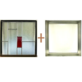 【ポイント20倍】【送料無料】ステンド グラス ステンドグラス ガラス 三層パネル窓ドア枠セット