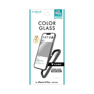 y|Cg20{zLEPLUS NEXT iPhone 14 Plus/13 Pro Max KXtB ViAMO COLOR GLASS Sʕی \tgt[ _[NO[ LN-IA22FGVMGY