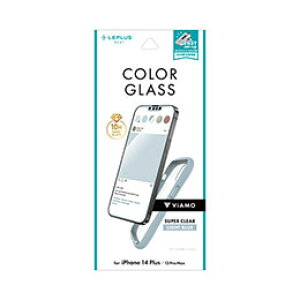 yN[|zzzLEPLUS NEXT iPhone 14 Plus/13 Pro Max KXtB ViAMO COLOR GLASS Sʕی \tgt[ Cgu[ LN-IA22FGVMLBL