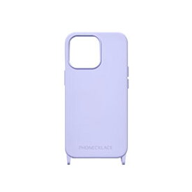 【ポイント20倍】PHONECKLACE ストラップホール付きシリコンケース for iPhone 14 Pro ラベンダー 背面カバー型 PN23890i14PLV