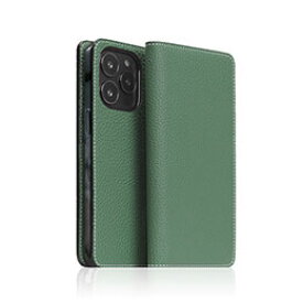 【マラソンでポイント最大46倍】SLG Design Hybrid Grain Leather Diary Case for iPhone 14 Pro Sea Green 手帳型 SD24317i14PGR