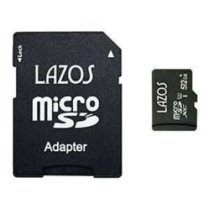 y|Cg20{zy20Zbgz Lazos microSDXC[J[h 512GB UHS-I U3 CLASS10 pbP[W L-B512MSD10-U3X20